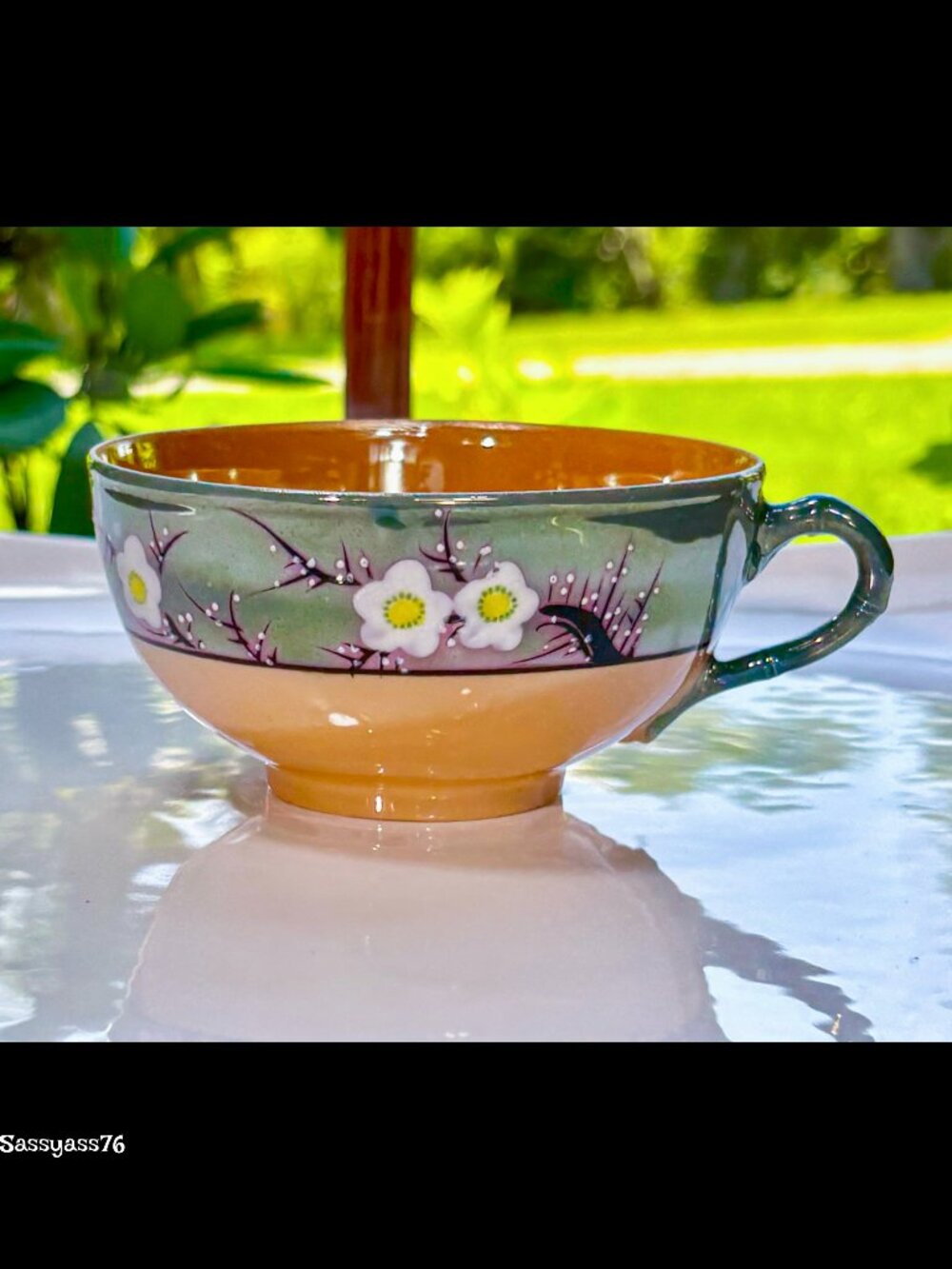 🆕VTG▪️ 15 Pc Authentic Japanese Hand Painted Lusterware CHERRY BLOSSOM Tea Set - Picture 2 of 15